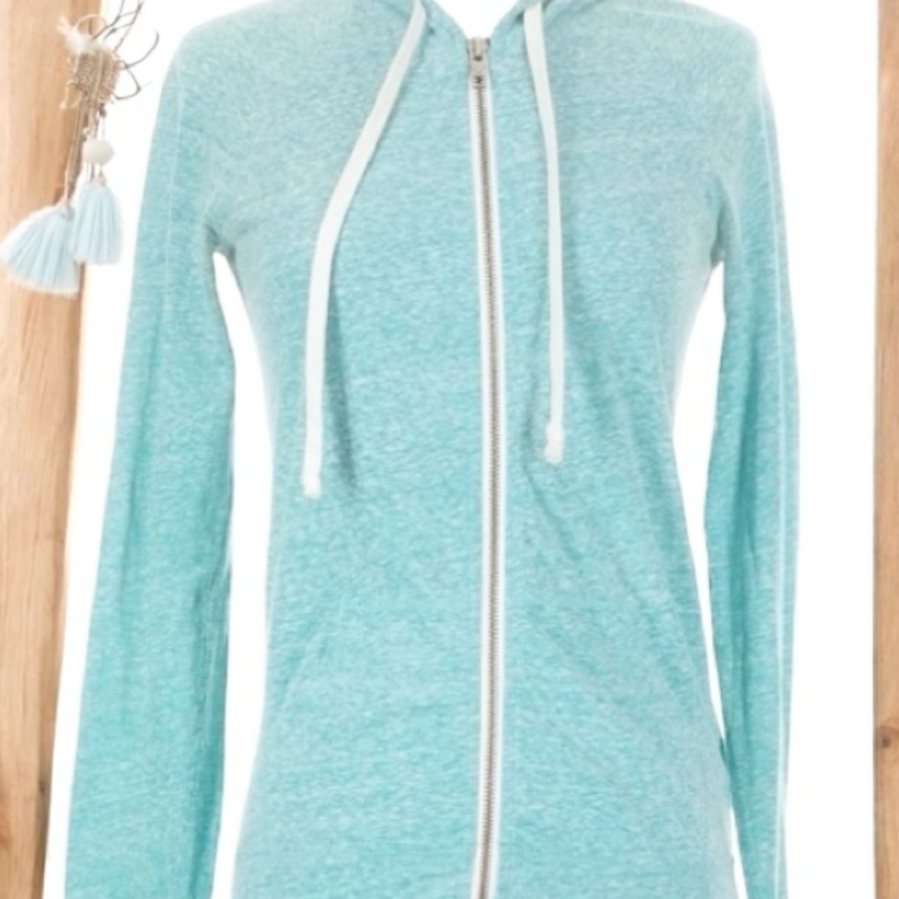 American Eagle Outfitters Aquamarine Teal Zip-Up Hoodie